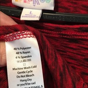LulaRoe Carly Red and Black Large